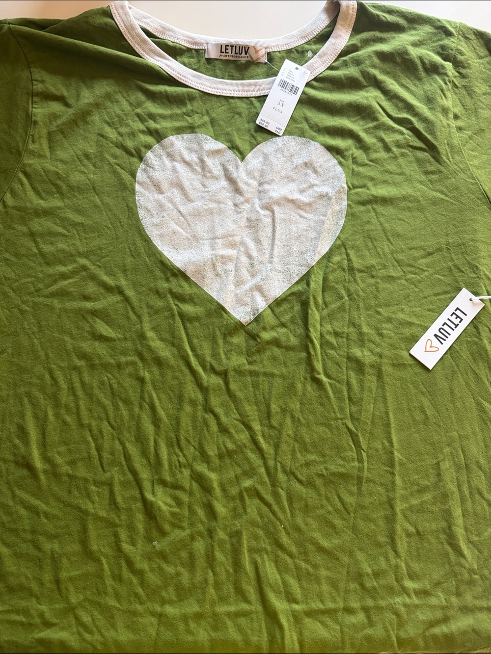 Letluv Heart Ringer Tee 3X